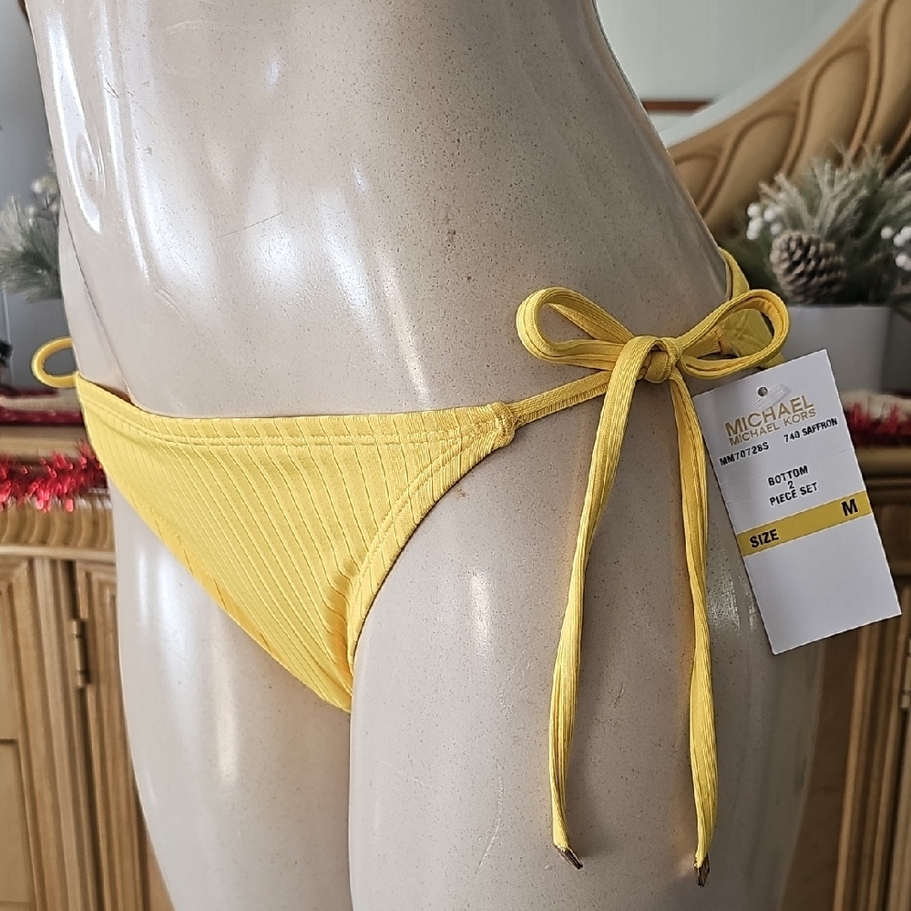 Michael Kors Sunny Yellow Bikini Bottom Size Medium